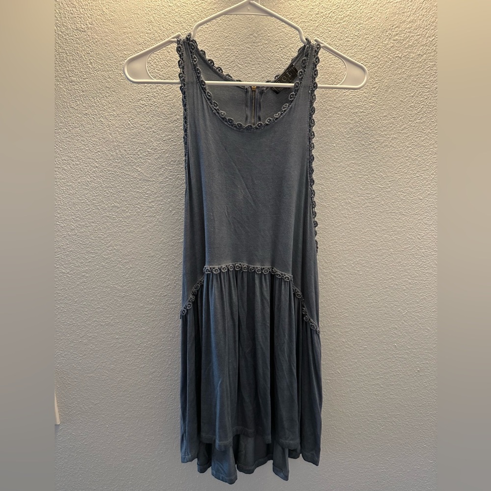 Dusty Blue Racerback Peplum Top